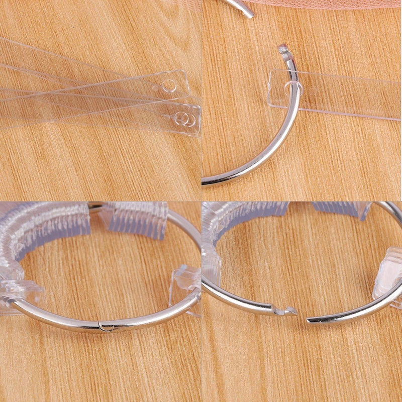 LoveBB 200 Pcs Oval Nail Swatch Sticks Fan-shaped Nail Polish Sample Sticks with Metal Split Ring for Nail Color Display, Clear - Image 5